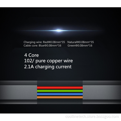 TPE USB Cable with LED indicator light, USB A to Lightning Cable / Type C Cable / Micro USB Cable, Fast Charging and Data Sync T